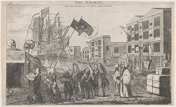 The Repeal or the Funeral of Miss Ame - Stamp March 16, 1766-,16x12"(A3)Poster