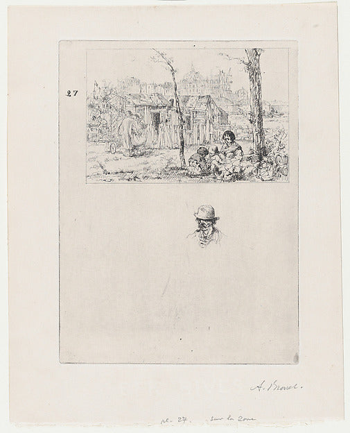 Auguste Brouet:On The Periphery late 19th–early 20th century-16x12"(A3) Poster