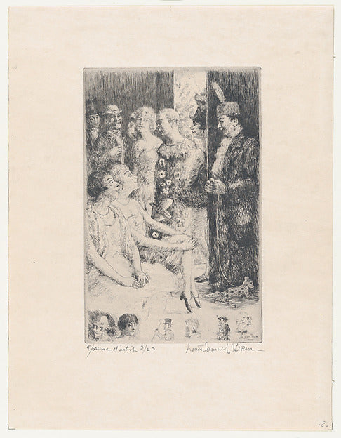 Louis Samuel Brun:Costume Party with Clowns 1927-16x12"(A3) Poster