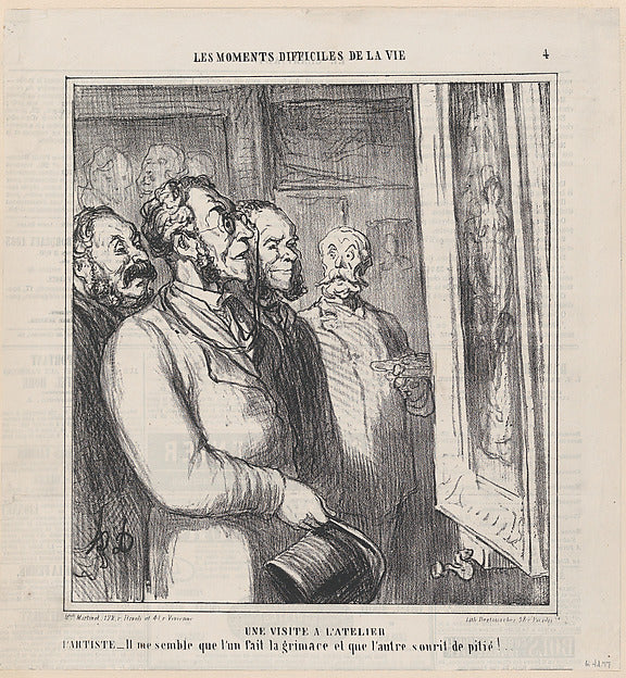 Honoré Daumier:A visit to the studio from 'The difficult mom-16x12"(A3) Poster