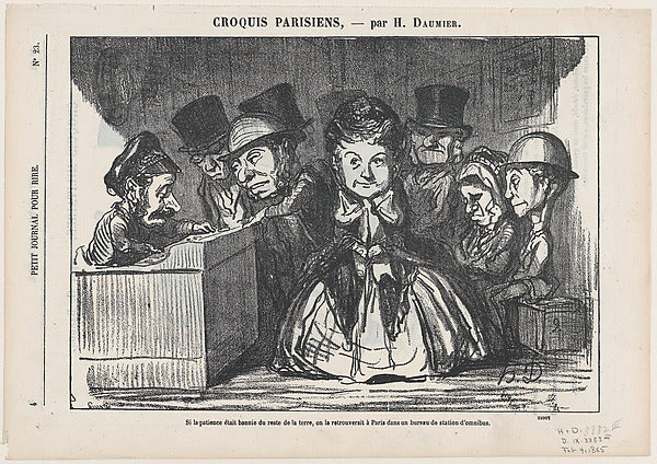 Honoré Daumier:If patience had disappeared all over the worl-16x12"(A3) Poster