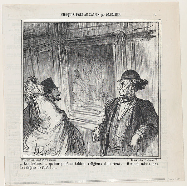 Honoré Daumier:What idiots! You paint a religious picture fo-16x12"(A3) Poster
