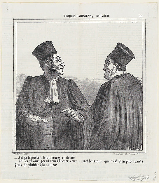 Honoré Daumier:I spoke continuously for three and a half hou-16x12"(A3) Poster