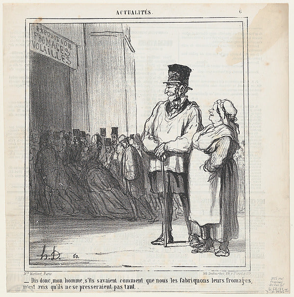 Honoré Daumier:Just imagine my good fellow.... if they knew -16x12"(A3) Poster