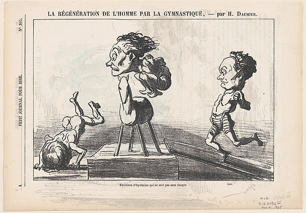 Honoré Daumier:Horseback exercises not without hazards from -16x12"(A3) Poster