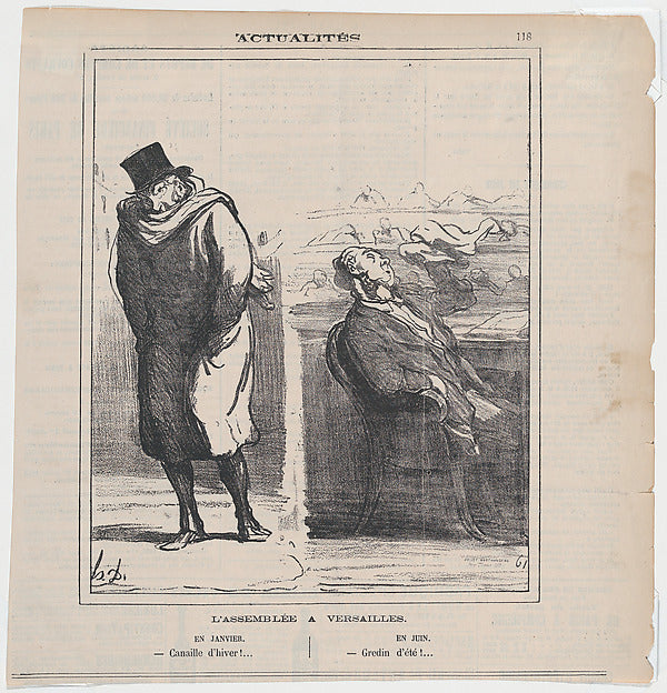 The assemby in Versailles - In January –Wretched winter!... In, Poster Print Wall Art