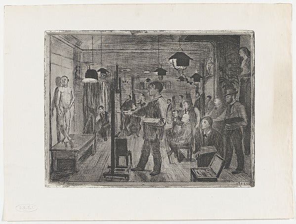Free Art School Founded by Zahrtmann in Copenhagen in Protest, Poster Print Wall Art