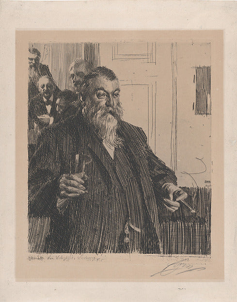 A Toast II 1893-Anders Zorn,16x12"(A3)Poster