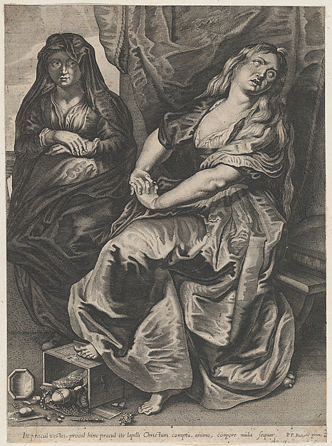 St. Mary Magdalen Trampling Her Valuables 17th–18th cent-Anony,16x12"(A3)Poster