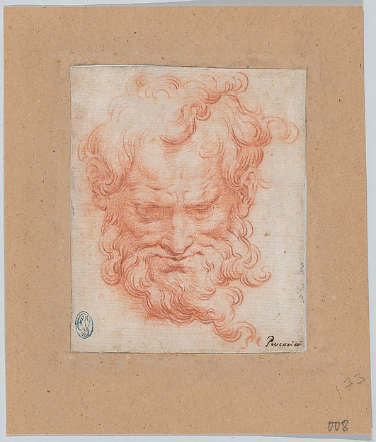 Camillo Procaccini:Study of Bearded Man c1580–1600-16x12"(A3) Poster