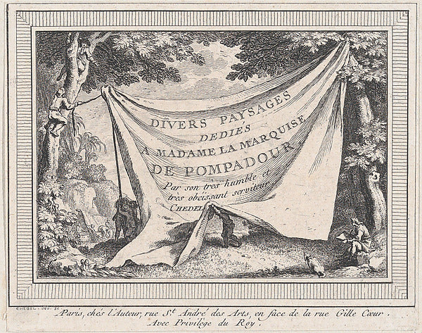Quentin Pierre Chedel:Title page from series of six landscap-16x12"(A3) Poster