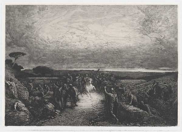 François-Nicolas Chifflart:Campagne de Rome 19th century-16x12"(A3) Poster
