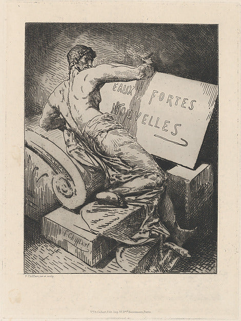 François-Nicolas Chifflart:Cover for Eaux Fortes Nouvelles n-16x12"(A3) Poster