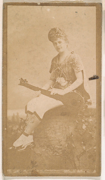 :Actress with mandolin from the Actresses series promoting O-16x12"(A3) Poster