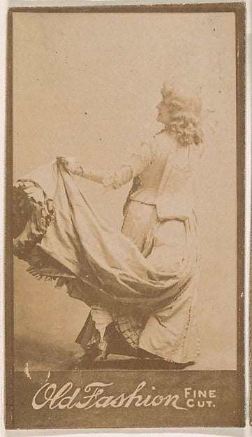 :Actress holding up part of costume from the Actresses serie-16x12"(A3) Poster