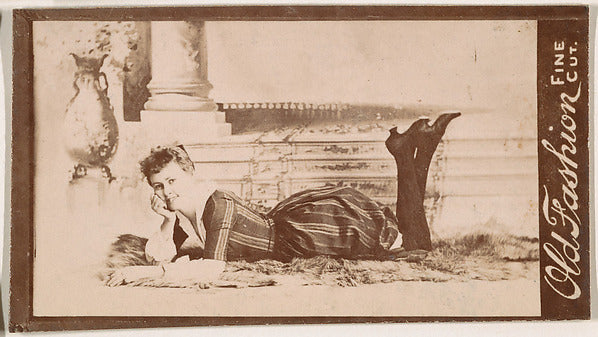 :Actress on fur rug from the Actresses series promoting Old -16x12"(A3) Poster