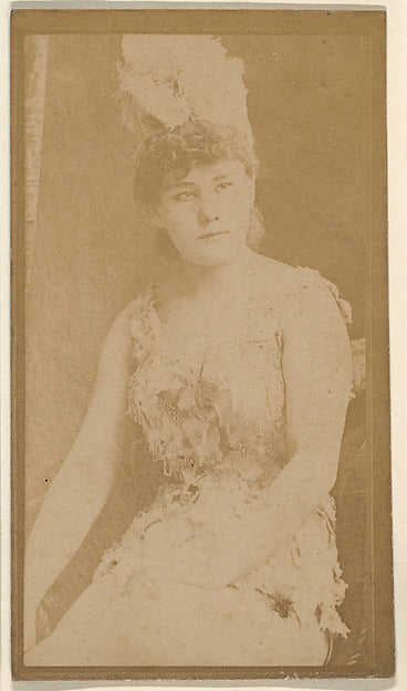 :Seated actress wearing feathered hat from the Actresses ser-16x12"(A3) Poster