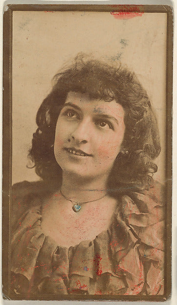 :Actress wearing hand-colored blue necklace from the Actress-16x12"(A3) Poster