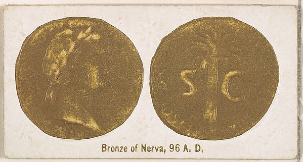 :Bronze of Nerva 96 A.D. from the Ancient Coins series issue-16x12"(A3) Poster