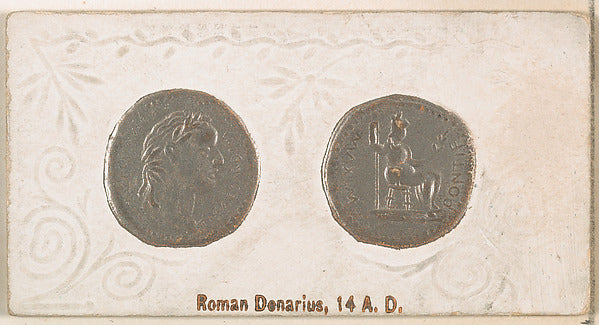 :Roman Denarius 14 A.D. from the Ancient Coins series issued-16x12"(A3) Poster