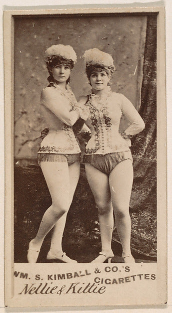 :Nellie and Kittie from the Actresses series issued by Wm. S-16x12"(A3) Poster