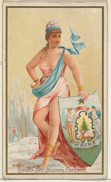 :Maine from the Industries of States series issued by Duke S-16x12"(A3) Poster