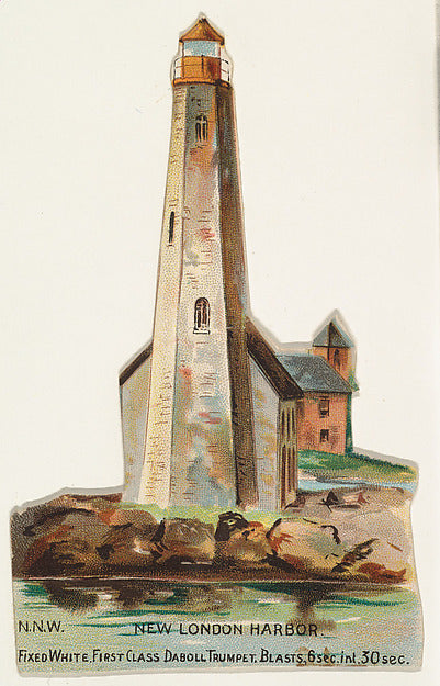 :New London Harbor from the Lighthouses series issued by Duk-16x12"(A3) Poster