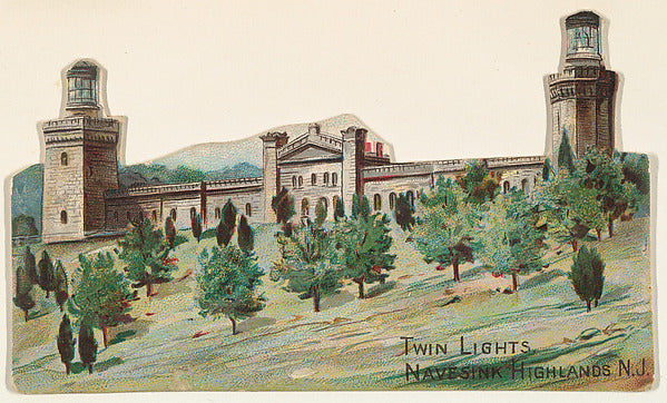 :Twin Lights Navesink Highlands New Jersey from the Lighthou-16x12"(A3) Poster