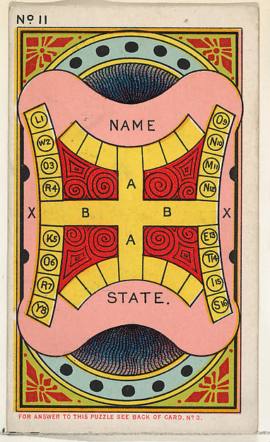 :Puzzle Number 11 A "Public Man" Puzzle from the Jokes -16x12"(A3) Poster