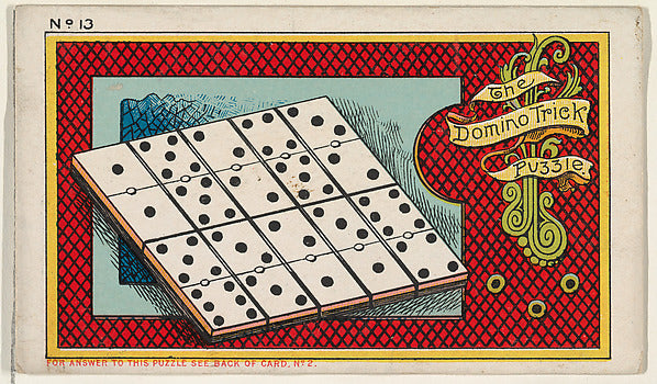 :Puzzle Number 13 The Domino Trick Puzzle from the Joke-16x12"(A3) Poster