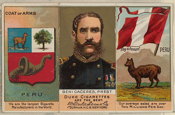 :General Caceres President of Peru from the Rulers Flags and-16x12"(A3) Poster