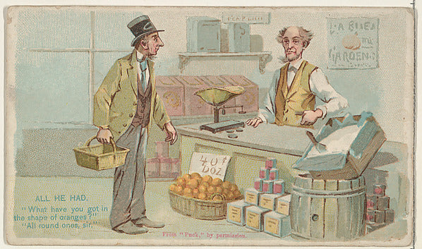 :All He Had from the Snapshots from "Puck" series issued by -16x12"(A3) Poster