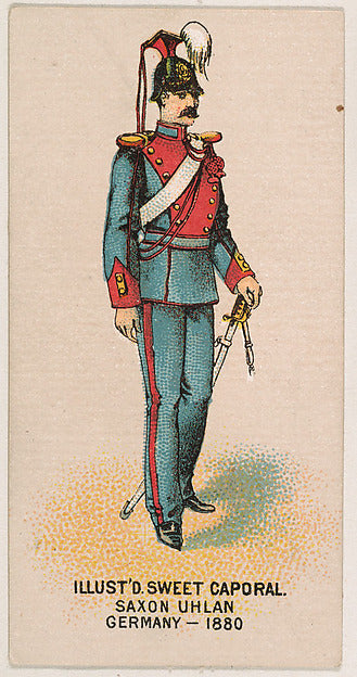 :Saxon Uhlan Germany 1880 from the Military Series issued by-16x12"(A3) Poster