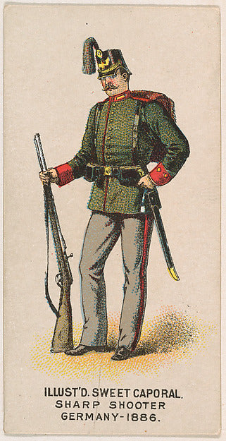 :Sharp-shooter Germany 1886 from the Military Series issued -16x12"(A3) Poster