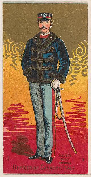 :Officer of Cavalry Italy from the Military Series issued by-16x12"(A3) Poster