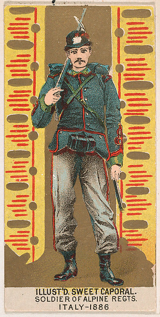 :Soldier of Alpine Regiments Italy 1886 from the Military Se-16x12"(A3) Poster