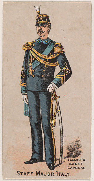 :Staff Major Italy from the Military Series issued by Kinney-16x12"(A3) Poster