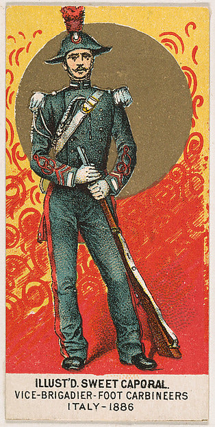 :Vice-Brigadier Foot Carbineers Italy 1886 from the Military-16x12"(A3) Poster