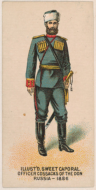 :Officer Cossacks of the Don Russia 1886 from the Military S-16x12"(A3) Poster