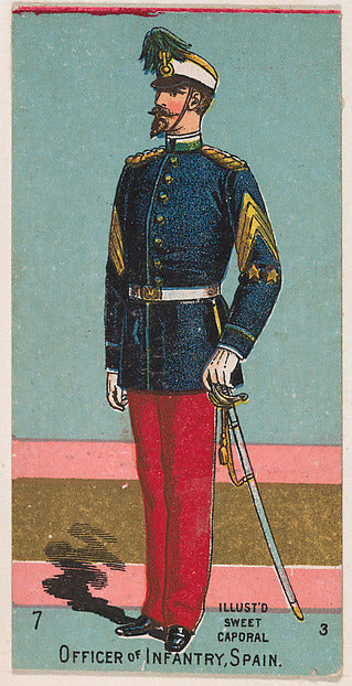 :Officer of Infantry Spain from the Military Series issued b-16x12"(A3) Poster