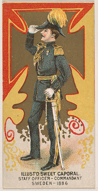 :Staff Officer-Commandant Sweden 1886 from the Military Seri-16x12"(A3) Poster