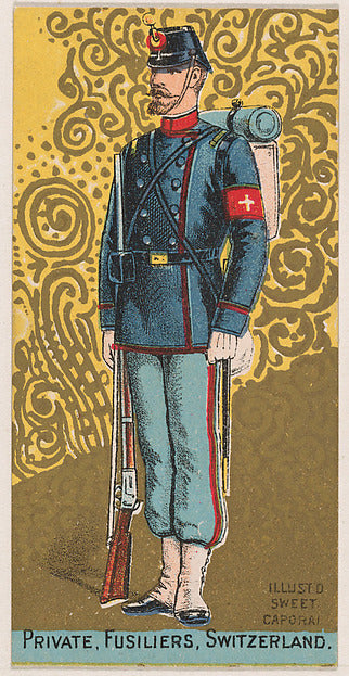 :Private Fusiliers Switzerland from the Military Series issu-16x12"(A3) Poster