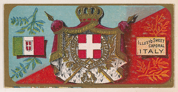 :Coat of Arms Italy from the Military Series issued by Kinne-16x12"(A3) Poster
