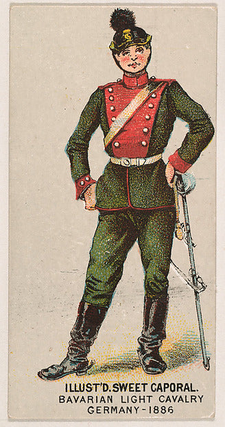 :Bavarian Light Cavalry Germany 1886 from the Military Serie-16x12"(A3) Poster