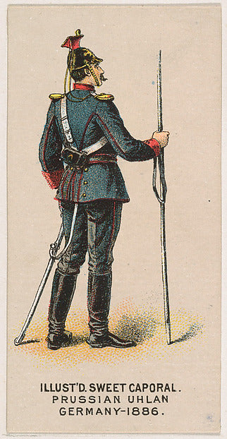 :Prussian Uhlan Germany 1886 from the Military Series issued-16x12"(A3) Poster