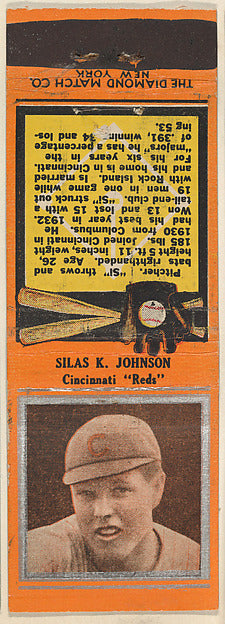 :Silas K. Johnson Cincinnati Reds from the Baseball Players -16x12"(A3) Poster