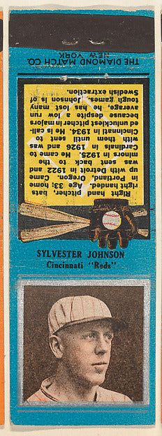 :Sylvester Johnson Cincinnati Reds from the Baseball Players-16x12"(A3) Poster