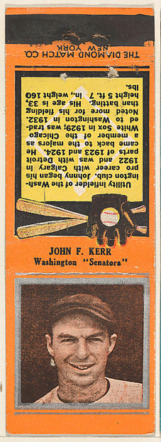 :John F. Kerr Washington Senators from the Baseball Players -16x12"(A3) Poster