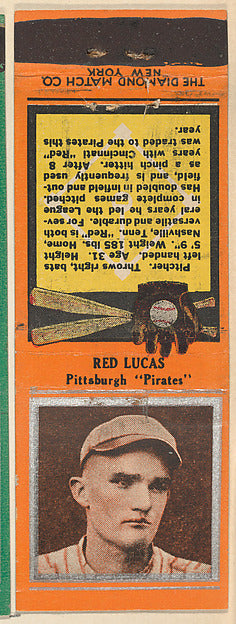:Red Lucas Pittsburgh Pirates from the Baseball Players Matc-16x12"(A3) Poster