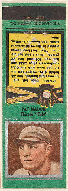 :Pat Malone Chicago Cubs from the Baseball Players Match Cov-16x12"(A3) Poster